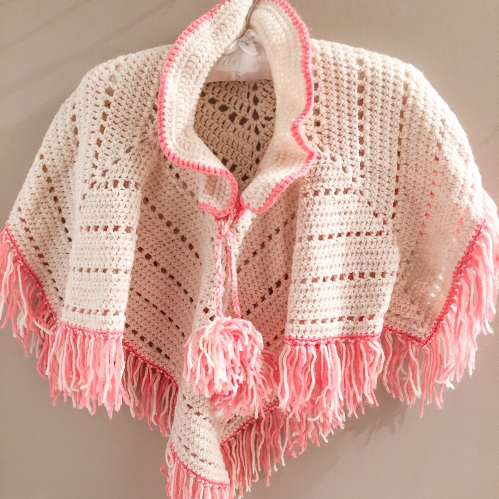 Brand new Girls Hand woven poncho